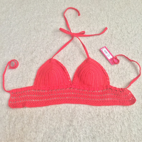 🍒 NWT Red Crotchet Bikini Top - Picture 5 of 5